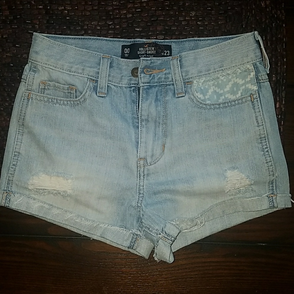 Hollister jean ripped shorts